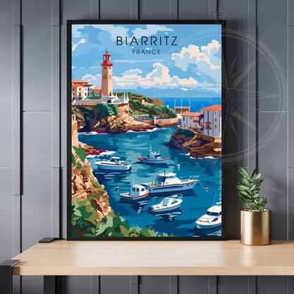 Affiche Biarritz - impression de voyage Biarritz, France