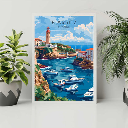 Affiche Biarritz - impression de voyage Biarritz, France