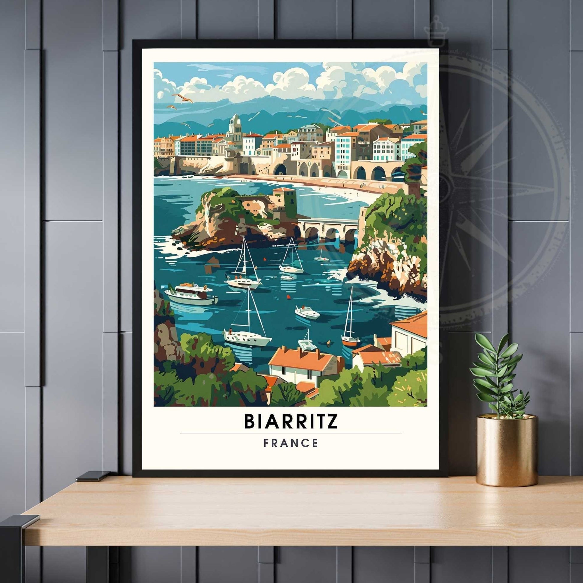 Affiche Biarritz - impression de voyage Biarritz, France