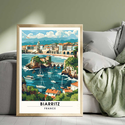 Affiche Biarritz - impression de voyage Biarritz, France