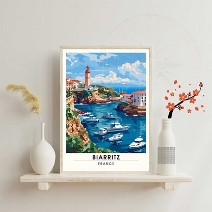 Affiche Biarritz - impression de voyage Biarritz, France