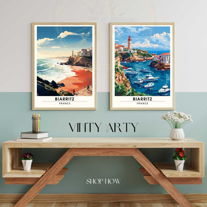 Affiche Biarritz - impression de voyage Biarritz, France