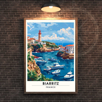 Affiche Biarritz - impression de voyage Biarritz, France