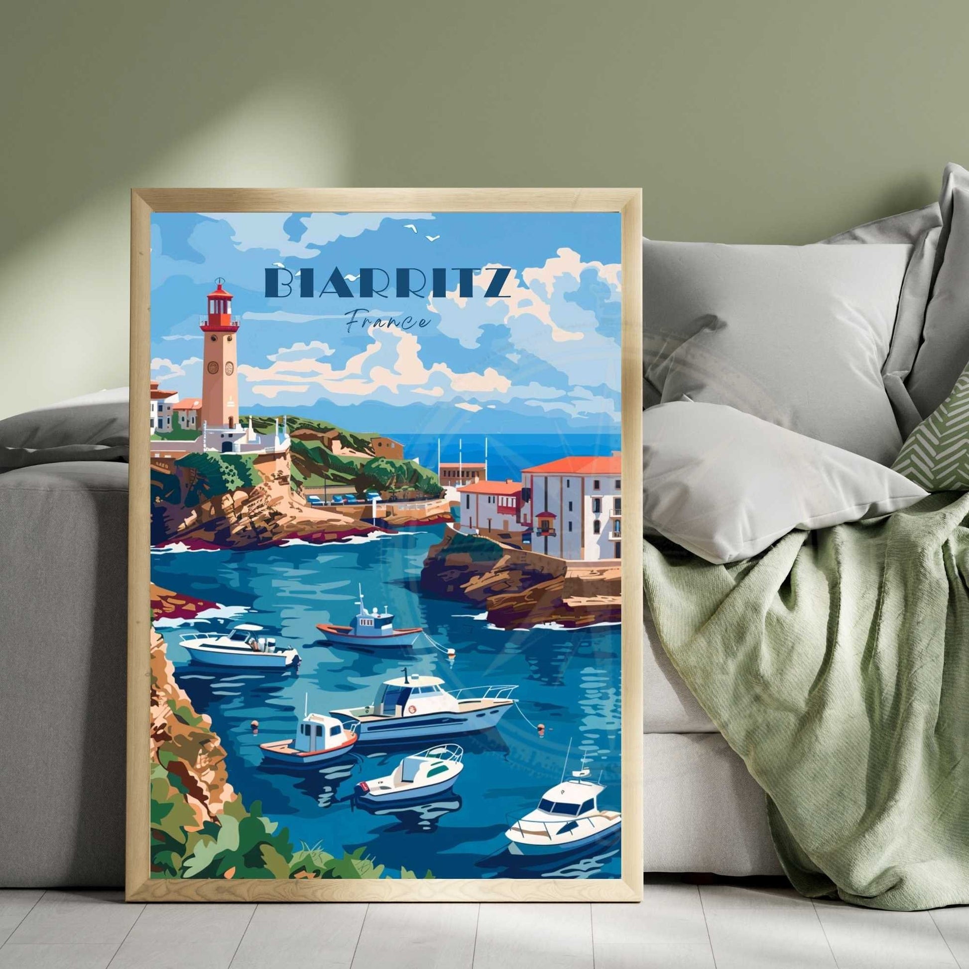 Affiche Biarritz - impression de voyage Biarritz, France