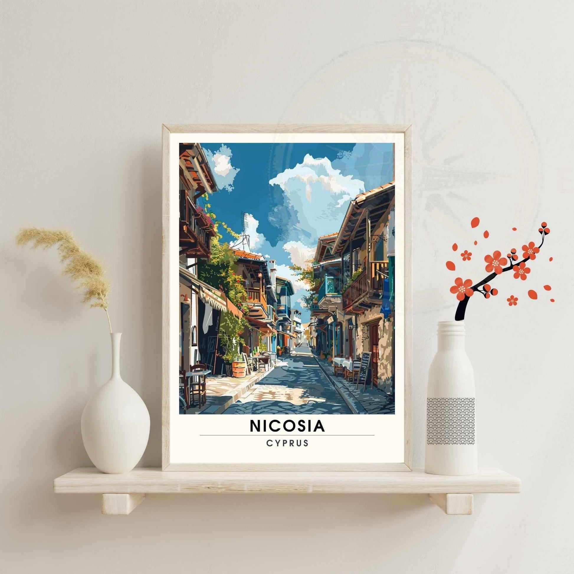 Affiche Nicosie - impression de voyage Nicosie, Chypre - Les rues de Nicosie