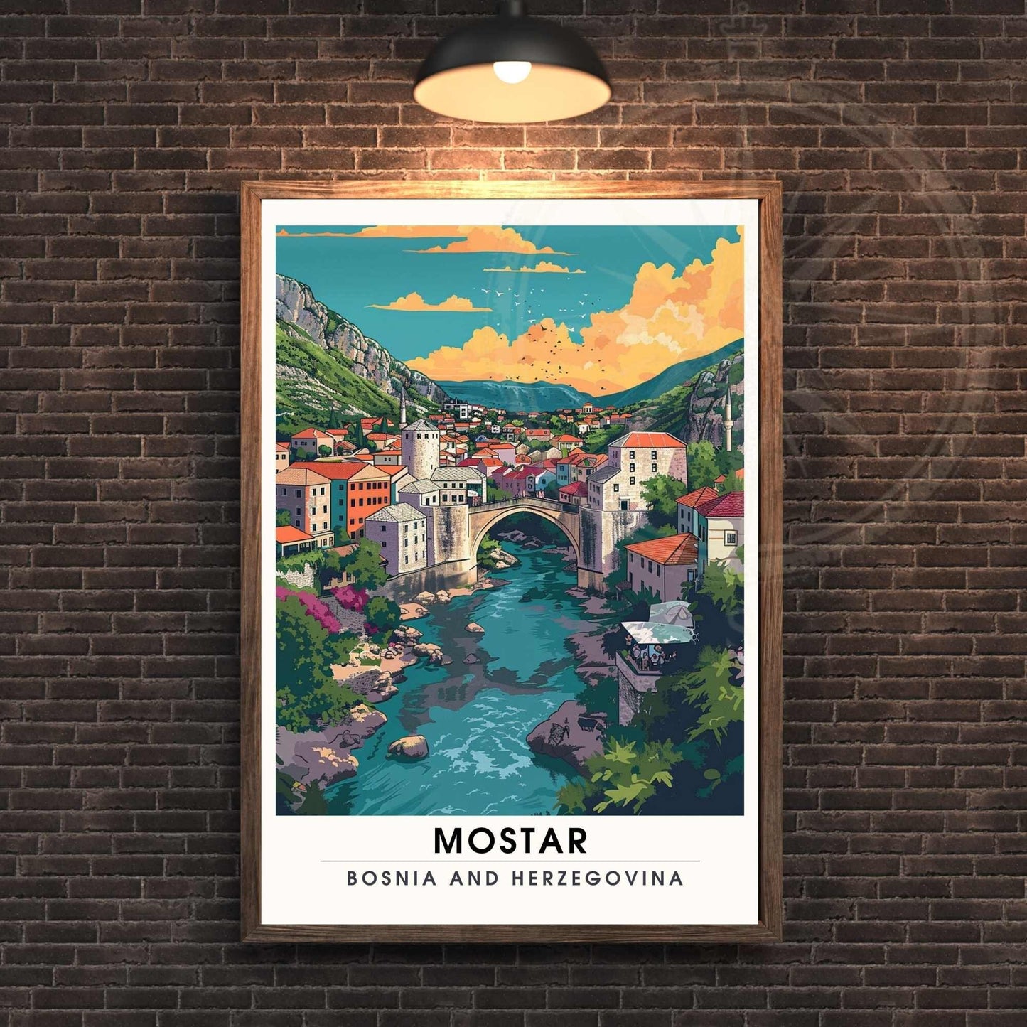 Affiche Mostar - impression de voyage Mostar , Bosnie-Herzégovine - Impression Mostar